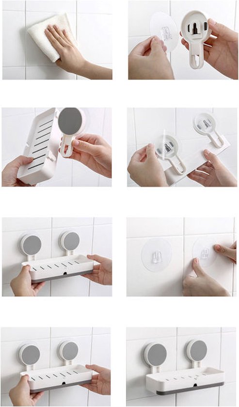 Lot de 2 porte-savon robustes auto-adhésifs muraux en acier inoxydable pour la maison, la cuisine, la salle de bain, la douche (argenté