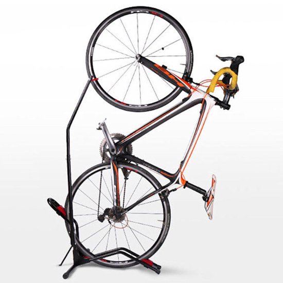 Fietsenrek Staand Wiltec Fietsenrek – Verticaal/Horizontaal, Geen Montage, Voor 24-29 Inch Fietsen, Met Anti-Slip Doppen Rockbros Bike Rack