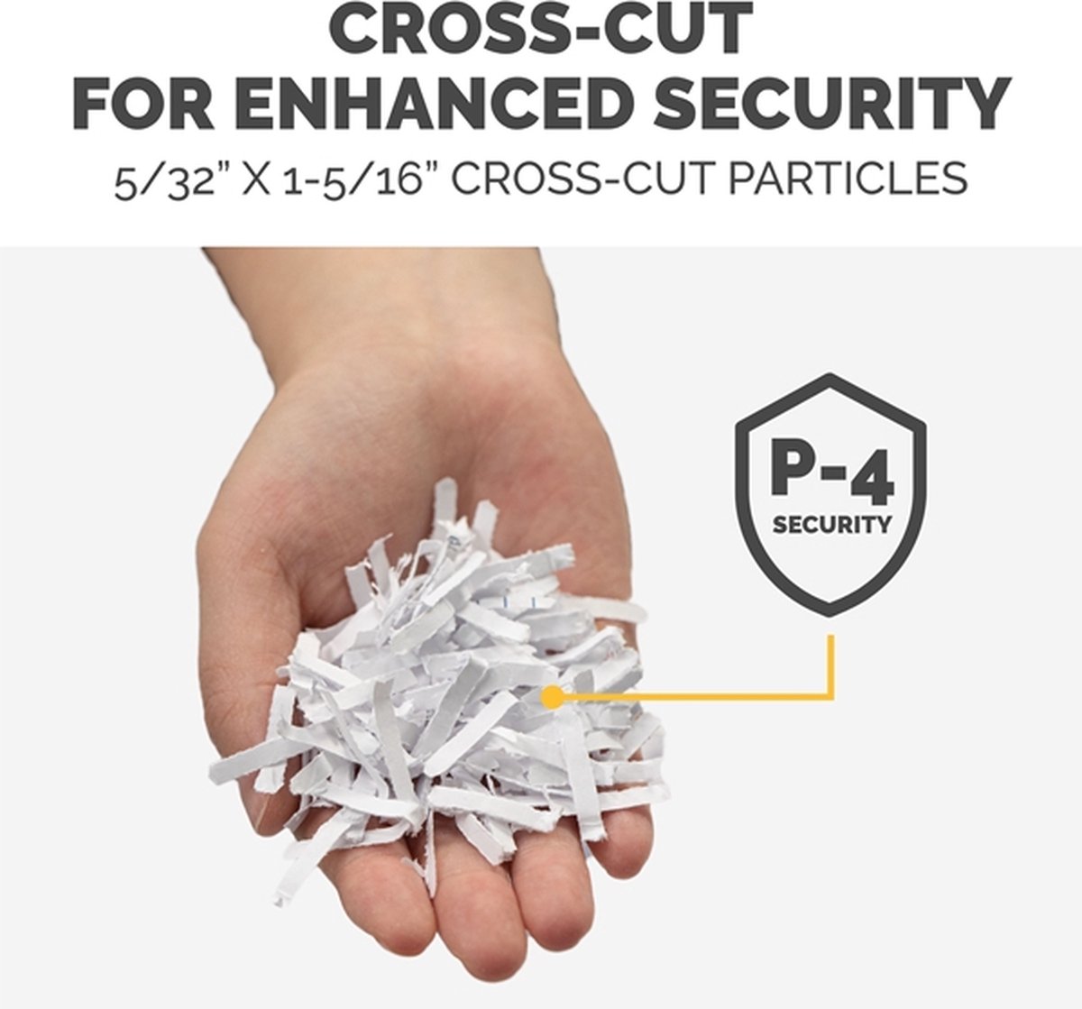 Fellowes Powershred® P‑30C Papiervernietiger / Papierversnipperaar – P‑4 Cross‑Cut – 6 vellen – 15 liter thumbnail 2