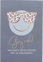 Depesche - Kaart "Go Wild" met de tekst "Stay cool! Van harte gefeliciteerd met ..." - mot. 002