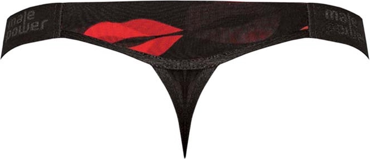 Male Power Micro String - L/XL black,red S/M