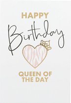 Depesche - Kaart "Go Wild" met de tekst "Happy Birthday - Queen of the day" - mot. 012