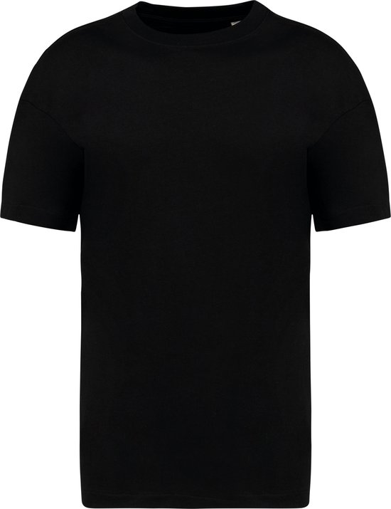 Heren oversized T-shirt 'Bio Katoen' Zwart - XXS