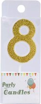 Cijferkaars Goud Glitter #8
