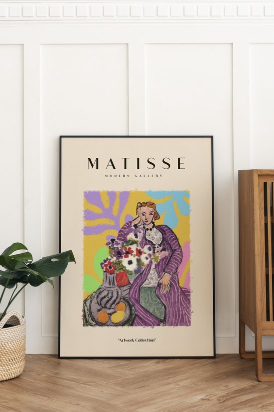 Vrouw Met de Paarse Jas Poster 30x40 cm - Henri Matisse