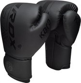 RDX Sports F6 Kara Bokshandschoenen - Boxing Gloves - Training - Vechtsporthandschoenen - Boksen - Zwart - Mat - 10 oz
