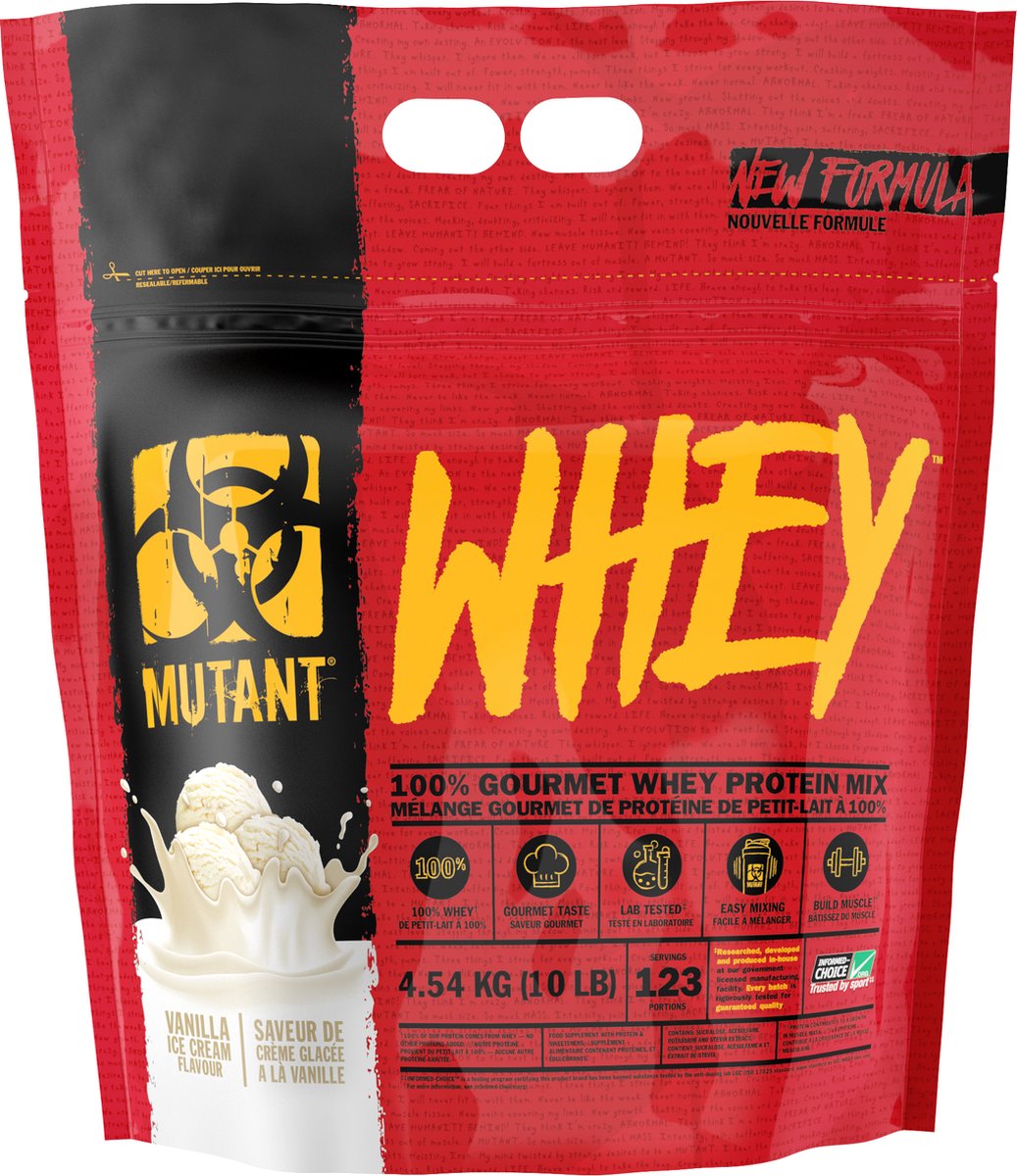 Goedkoopste Mutant Whey - Eiwitpoeder / Eiwitshake - 4540 gram - Vanille