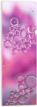 Acrylglas - Bubbels in Roze Achtergrond - 30x90 cm Foto op Acrylglas (Wanddecoratie op Acrylaat)