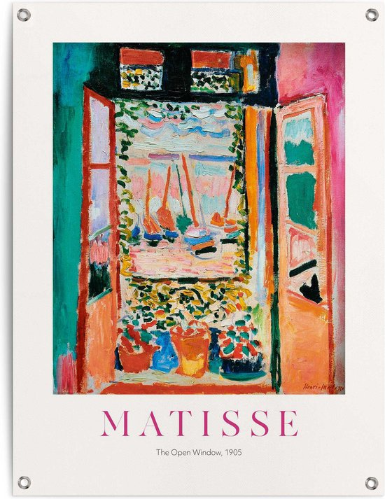 Tuinposter Henri Matisse Window 80x60 cm