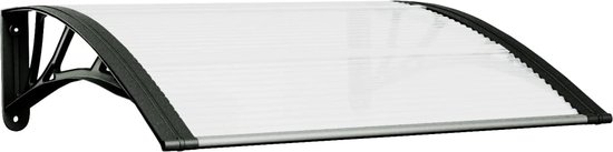 Deurluifel 120x90 cm polycarbonaat zilverkleurig en transparant