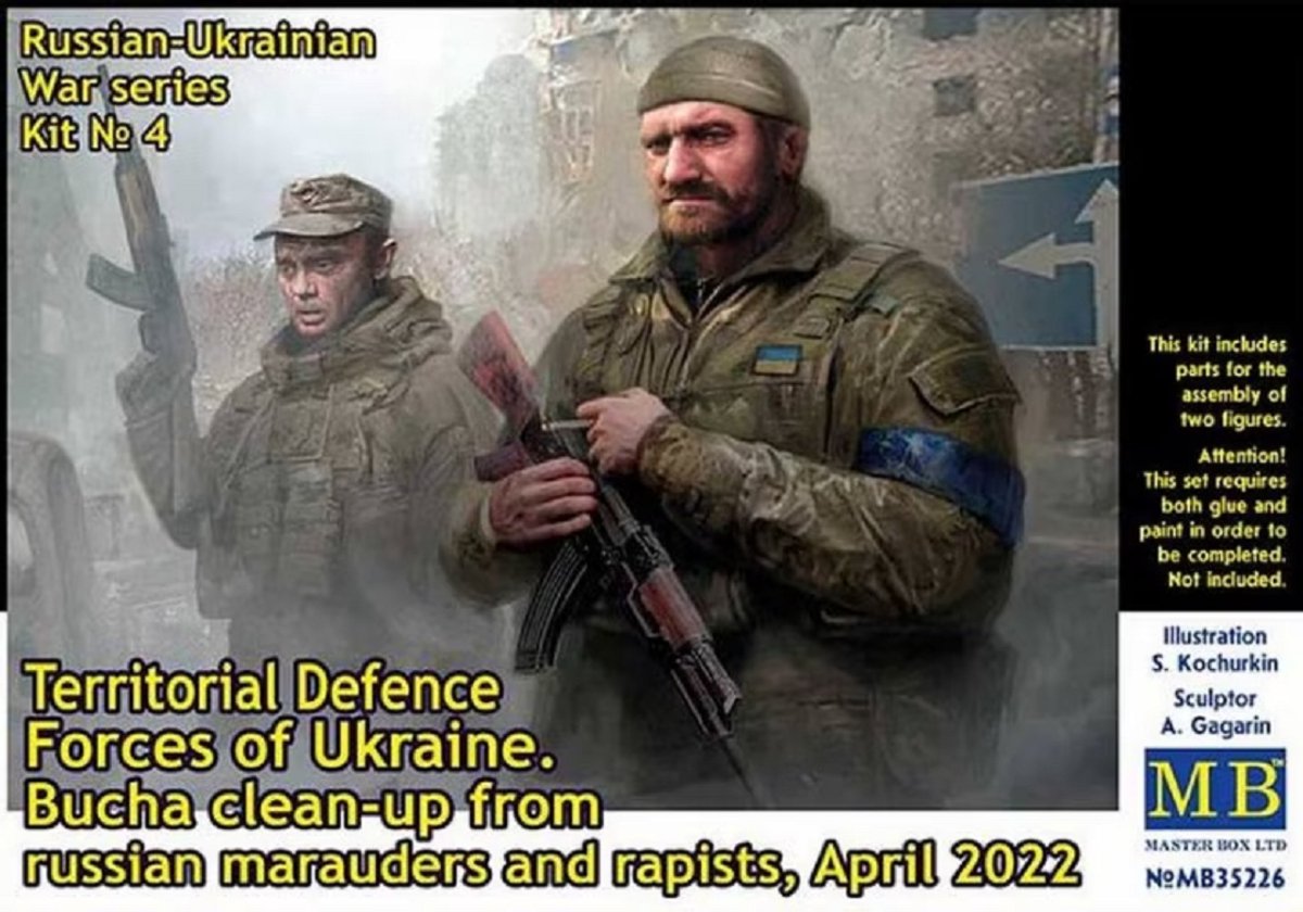 Master Box Modelbouwpakket Militaire voertuigen - 35226 Territorial Defense Forces of Ukraine - Bucha clean-up Plastic - 1:35 - Modelbouw