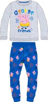 Peppa Pig George pyjama katoen grijs/blauw maat 98