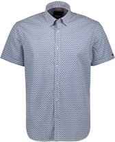 Twinlife Heren shirt small graphic s.s. - Overhemden - Duurzaam - Elastisch - Blauw - 2XL