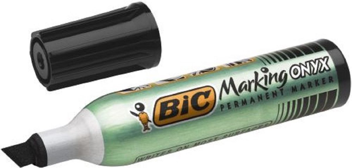 Bic Marking Onyx 1591 - permanent marker - schuine punt (2,7 - 6,2 mm) - zwart - 1 stuk