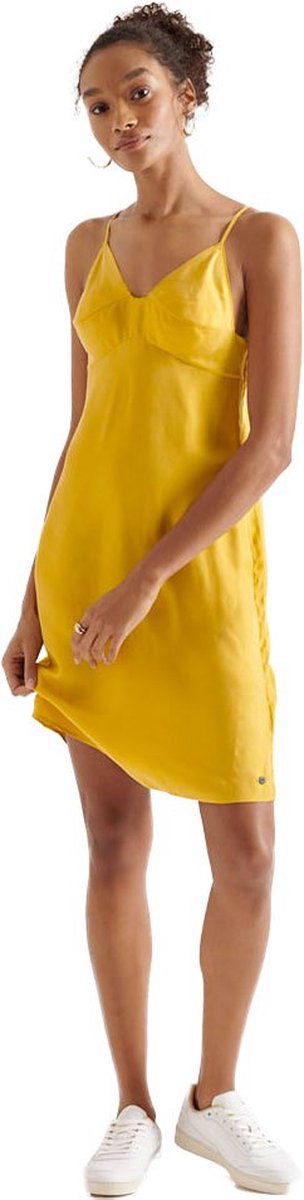 Superdry Cupro Cami Jurk XS Vrouw Geel