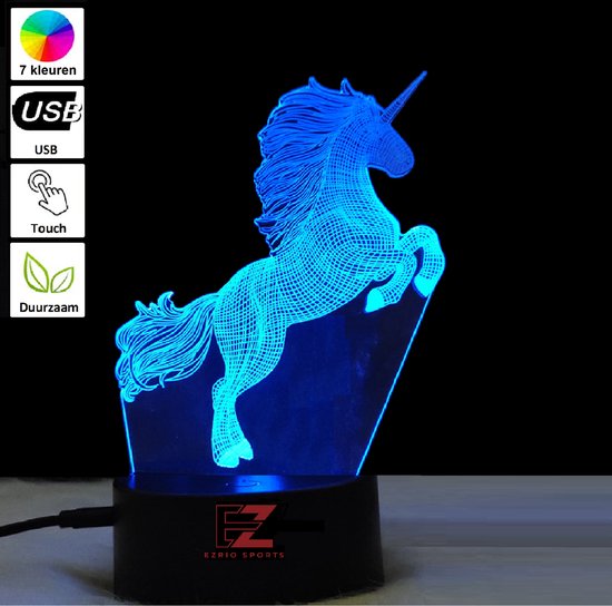 Paard 3D Illusie Lamp,Attivolife Nacht Licht met Afstandsbediening Timer 16 kleur veranderende Bureau lampen Kinderen Dier Kamer Decor Het Festival Verjaardag Geschenken voor Jongens Mannen Kind