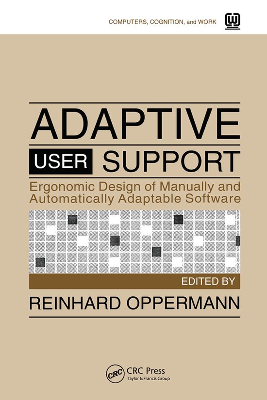 Computers, Cognition, and Work Series- Adaptive User Support - cover