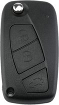 XEOD Autosleutelbehuizing - sleutelbehuizing auto - sleutel - Autosleutel / Geschikt voor: Fiat 3 knops