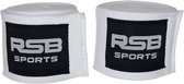 RSB Sports Handwraps - Boks Wraps - Boksbandages - Kickboks bandage - 350 cm - Paar - Wit