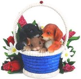 Charming Tails- So Glad I Found You- Twee Honden Knuffelen- Wens- Ster- Hoogte 11.5 cm- Woonkamer Decoratie- Fitz & Floyd- Vintage- Hangemaakt- Driedimensionale Wenskaart
