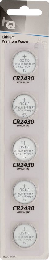 HQ CR2430 Lithium Knoopcel Batterij - 5 stuks