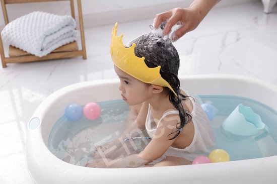 Bonnet De Douche Bébé Protection Yeux/Oreilles - Réglable 38-50cm - Anti-Éclaboussures - Lavage Cheveux Facile