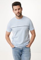 Short Sleeve T-shirt With Chest Print Mannen - Lichtblauw - Maat M