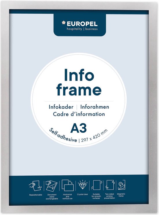 Durable 488323 Info-Rahmen, 6 Stück, Duraframe (A3
