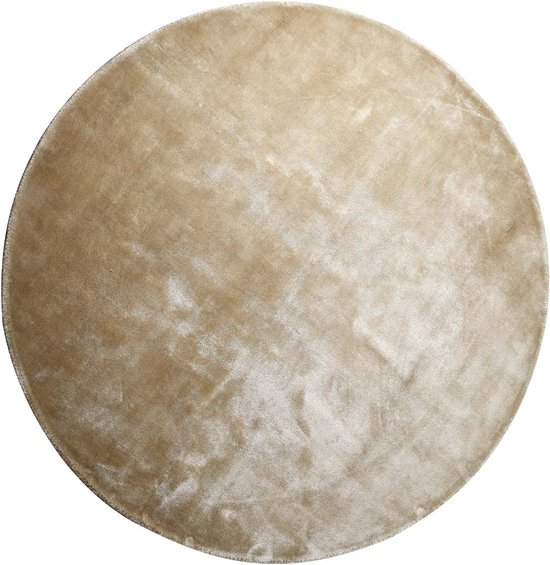 Tapis rond PTMD Flavia - H1 x Ø160 cm - Viscose - Taupe