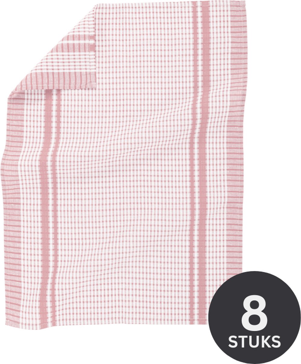 Keukenhanddoek WAFFLE 50x70cm - set/8 - pink