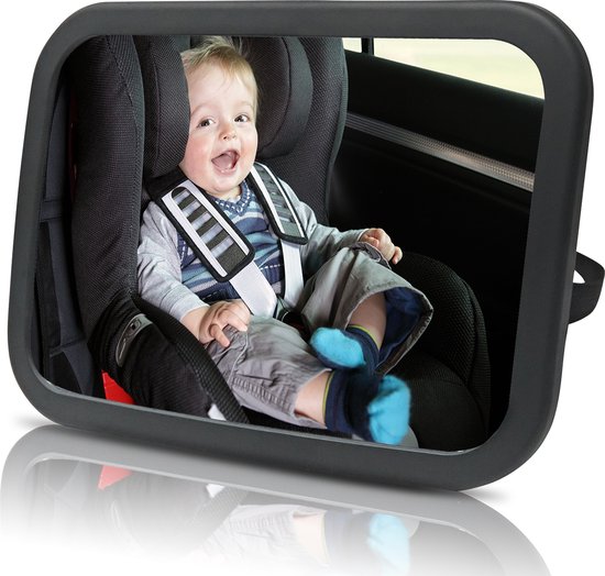 Baby-Autospiegel Für Rücksitz – Mit Hakenclip, Bruchsicher, Kristallklar, 360° Drehbar, Einfache Installation