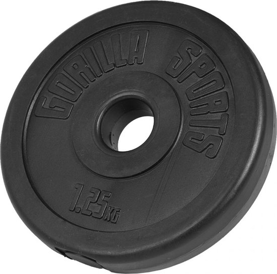 Gorilla Sports Voordeelbundel Halterschijven Gietijzer Zwart 2 X 15 Kg   31 Mm 5715399