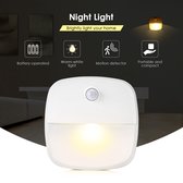 1 x Nachtlampje met bewegingssensor - Draadloos - voor o.a. Slaapkamer, Overloop, Garage - Dag en Nacht Sensor | Werkt op 3 AAA batterijen