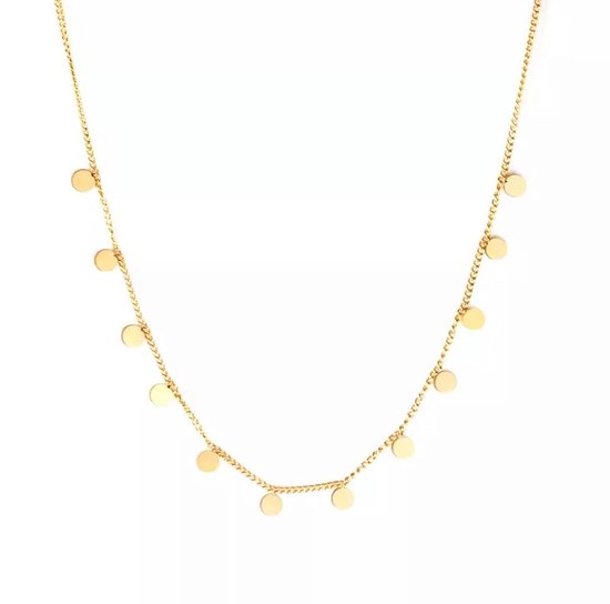 Akyol - goudkleurige ketting - stainless steel - stainless steel ketting - halsketting – golden necklace - goud - ketting - gouden ketting - halsbandje - ketting voor dame