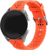Strap-it Smartwatch Strap Silicone Pattern 20mm - Convient pour Samsung Galaxy Watch 5 / 5 Pro / Watch 4 / 4 Classic / Watch 3 41mm / Watch 1 42mm / Watch Active / Active2 / Gear Sport - Amazfit Bip / GTS 1-2-3 - Polar Ignite / Unite - orange