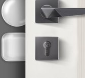 Repus - Transparant Siliconen Deurstopper - Deurbeschermer - Muurbescherming - Deurklink - Stoot rubber - Zelfklevend - Set van 2 - Rond