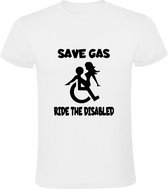 Économisez de l'essence sur le T-shirt homme handicapé | handicapé | fauteuil roulant | Humour | drôle