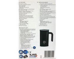 BEPER BB.200 Automatische magnetische melkschuimer, 650 W, instelbare temperaturen, verwijderbare zwepen, zwart/zilver