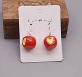 Akyol - Appel oorbellen – Oorbellen dames - oorbellen meisjes - Oorhangers- groente en fruit oorbellen - oorbellen appel - leuke appel oorbellen - Sieraad - fruit oorbellen - oorbellen cadeau - oorbel appel - appel thema