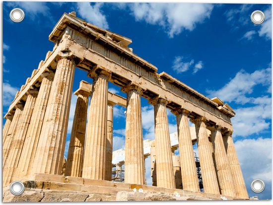 Tuinposter – Tempel Parthenon - Griekenland - 40x30 cm Foto op Tuinposter (wanddecoratie voor buiten en binnen)