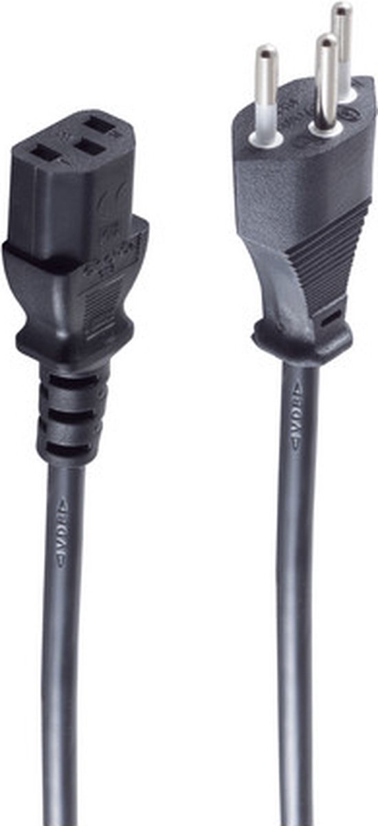 shiverpeaks BSCH60006-S electriciteitssnoer Zwart 1,8 m C13 stekker