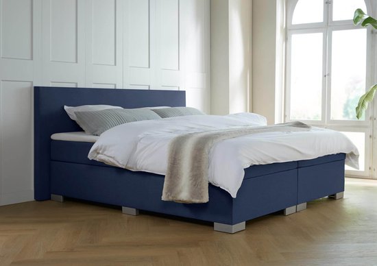 Boxspring Milano - 160x200 - Blauw - met gratis topper!