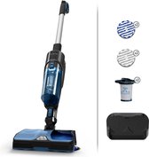 Bol.com Rowenta X Combo 2in1 GZ3038 - Verticale Stofzuiger - Droog en Nat - Zwart/Blauw aanbieding