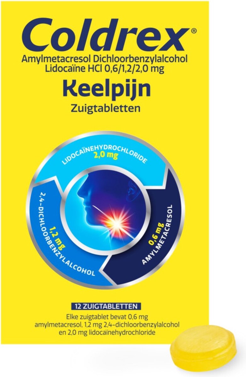 Goedkoopste Coldrex Keelpijn - 3 x 12 zuigtabletten