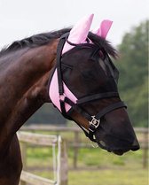 Qhp Vliegenmasker Met Afneembare Neusflap Roze - Roze - paard