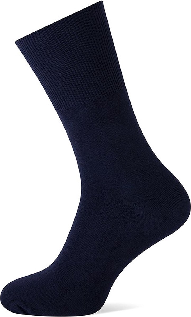Katoenen sokken - Diabetes & medische sokken - Anti knel boord - Donkerblauw / 45/47