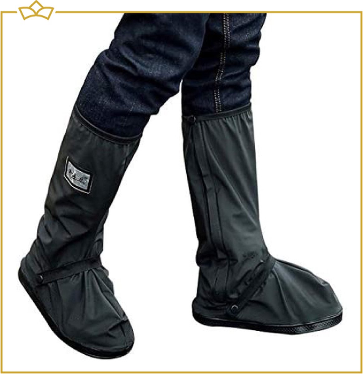 ATTREZZO® Regenschoenen overtrek – duurzaam - Hoog model – waterdicht en anti slip – maat 39-40