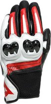 Dainese Mig 3 Unisex Leather Gloves Black White Lava Red M - Maat M - Handschoen