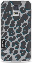 Casetastic Samsung Galaxy S5 / Galaxy S5 Plus / Galaxy S5 Neo Hoesje - Softcover Hoesje met Design - Leopard Print Grey Print