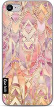 Casetastic Apple iPhone 7 / iPhone 8 / iPhone SE (2020) Hoesje - Softcover Hoesje met Design - Coral and Amethyst Art Print